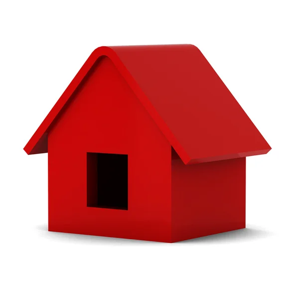 3D render van rode huis — Stockfoto
