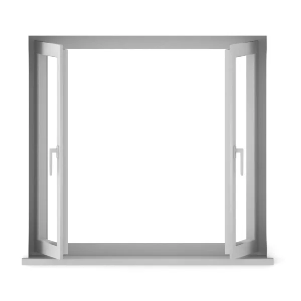 열린 창의 3d 렌더링 — 스톡 사진