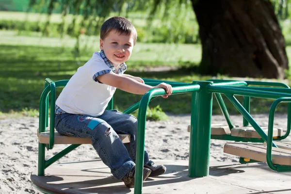 Cute little boy having fun. — Stock Photo, Image