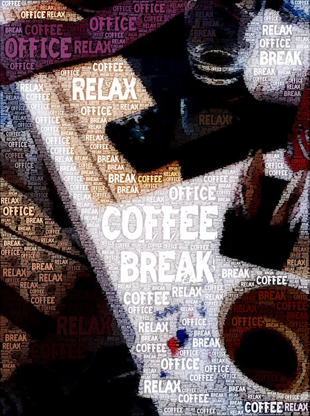 Poster pausa caffè — Foto Stock