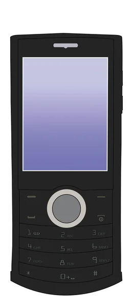 Vektorový černý mobilní telefon — Stockový vektor