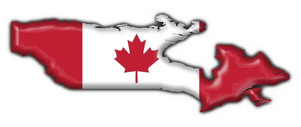 Canada button flag map shape — Stock Photo, Image