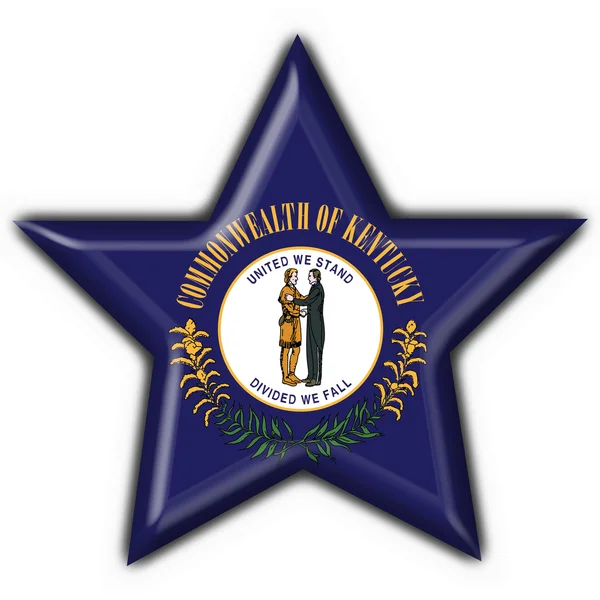 Kentucky (USA State) button flag star shape — Stock Photo, Image