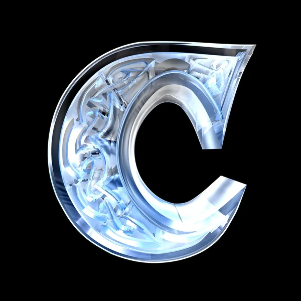 3d Made - celtic alfabesi harfi c gösteren resim — Stok fotoğraf
