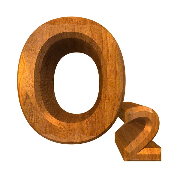 3d hizo fórmulas químicas en madera de oxígeno — Foto de Stock