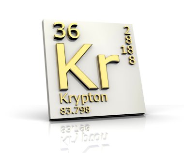 Krypton form Periodic Table of Elements clipart