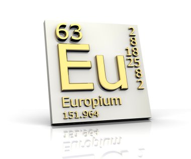 Europium form Periodic Table of Elements clipart