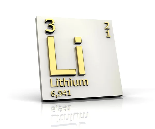 Forma de litio Tabla periódica de elementos — Foto de Stock
