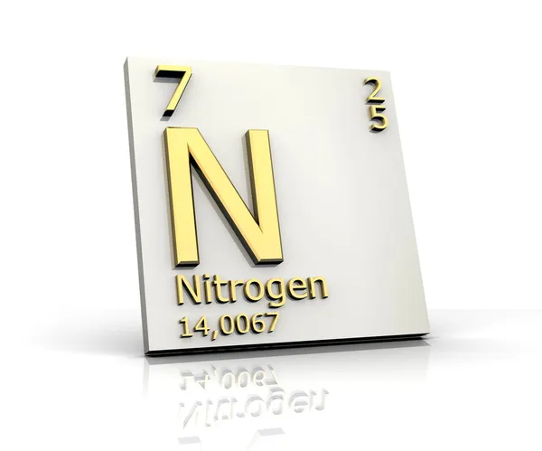 Nitrogen form Periodic Table of Elements — Stock Photo, Image