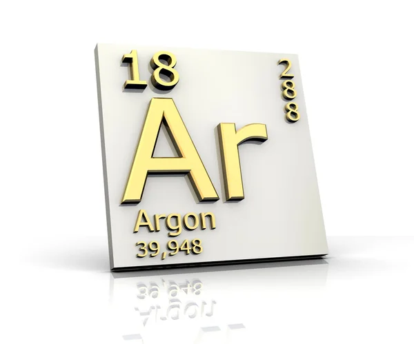Forma di argon Tavola periodica degli elementi — Foto Stock