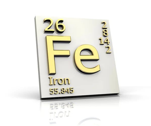 Iron form Periodic Table of Elements — Stock Photo, Image