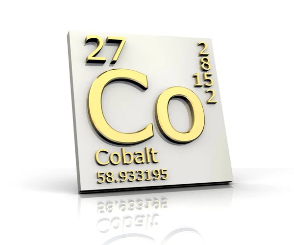 Forma de cobalto Tabla periódica de elementos —  Fotos de Stock
