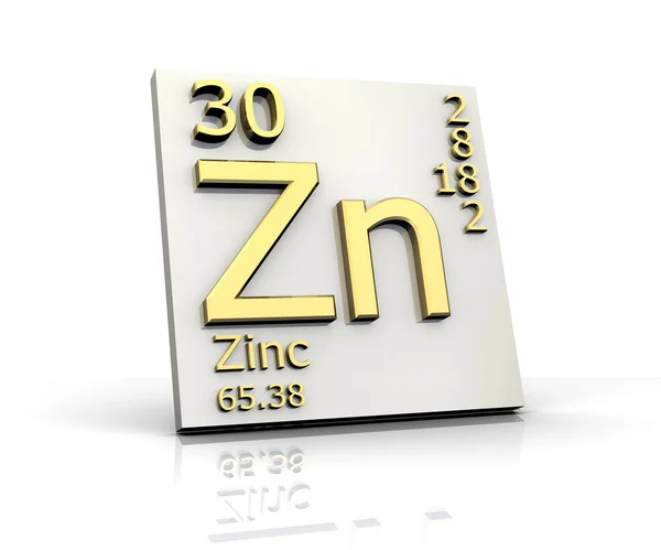 Forma de zinc Tabla periódica de elementos — Foto de Stock