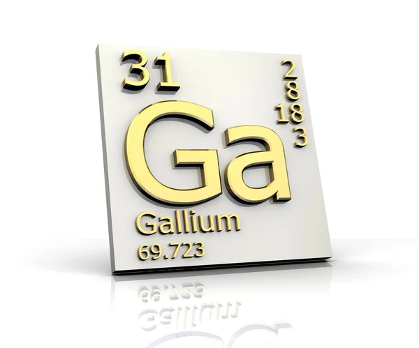 Gallium formulier periodieke tabel van elementen — Stockfoto