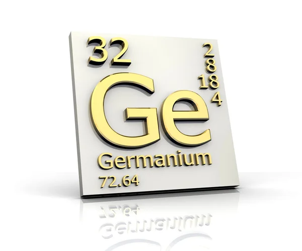 Germanium formulier periodieke tabel van elementen — Stockfoto