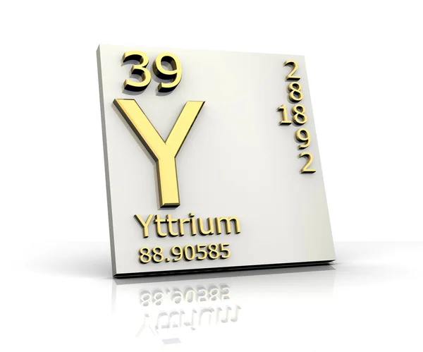 Yttrium form Periodic Table of Elements — Stock Photo, Image