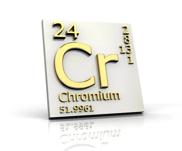 Forma de crómio Tabela periódica dos elementos — Fotografia de Stock