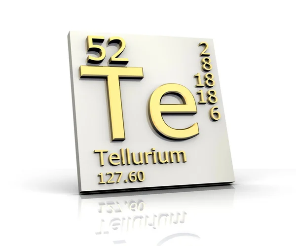 Tellurium form Periodic Table of Elements — Stock Photo, Image