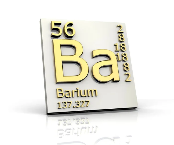 Formulário de bário Tabela periódica de elementos — Fotografia de Stock
