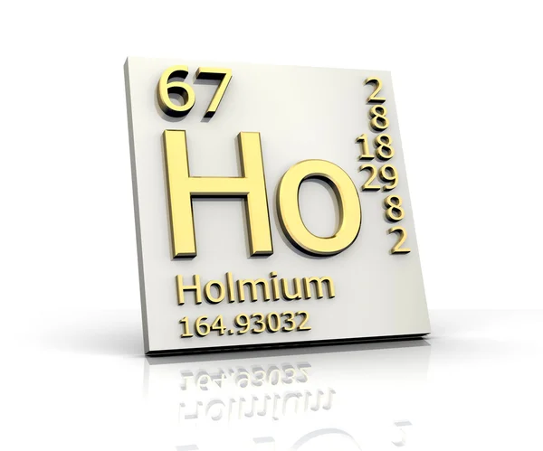 Forma del holmio Tabla periódica de elementos —  Fotos de Stock