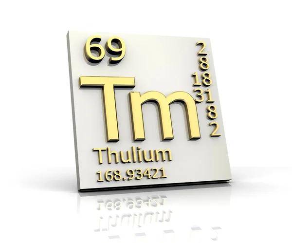Thulium formulier periodieke tabel van elementen — Stockfoto