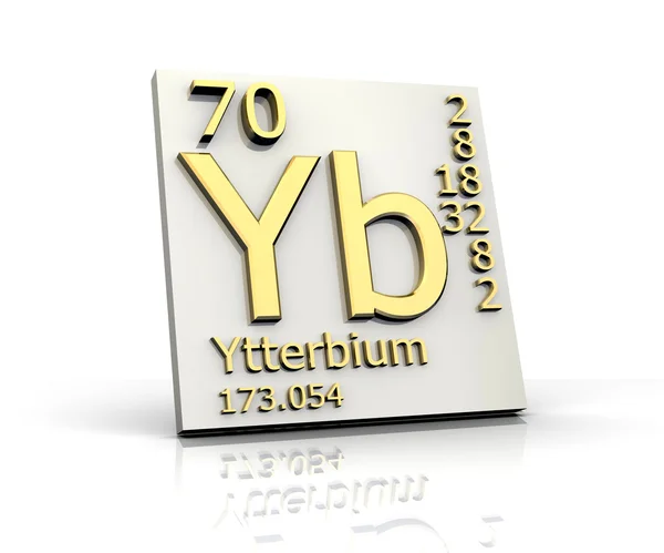 Ytterbium forme Tableau périodique des éléments — Photo