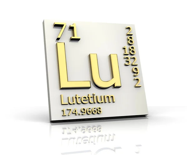 Periodiska systemet lutetium form av element — Stockfoto