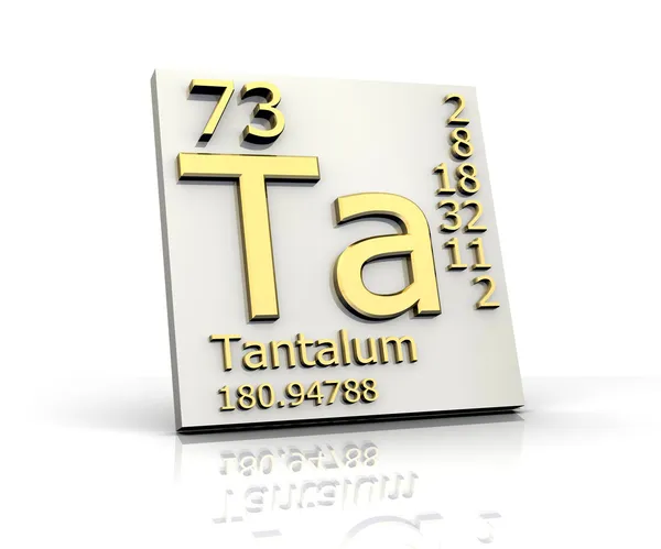 Tantalum form Periodic Table of Elements — Stock Photo, Image
