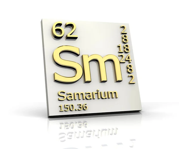 Samaryum formu periyodik cetvel elementlerin — Stok fotoğraf