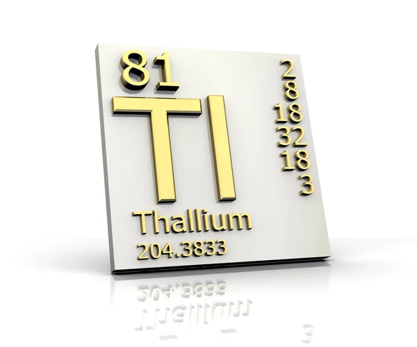 Tallium form periodiska element — Stockfoto