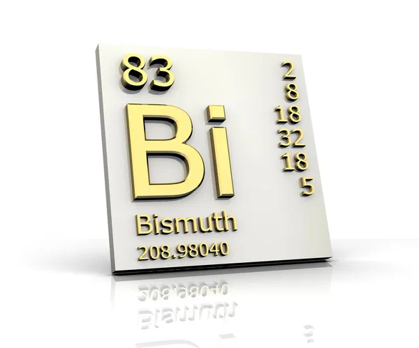 Bismut formulier periodieke tabel van elementen — Stockfoto