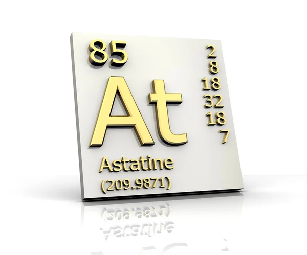 Astatium formulier periodieke tabel van elementen — Stockfoto