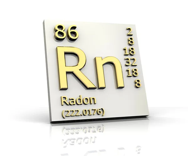 Периодическая таблица элементов Радона — стоковое фото