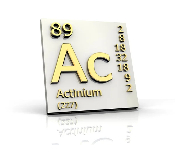 Периодическая таблица элементов актиния — стоковое фото
