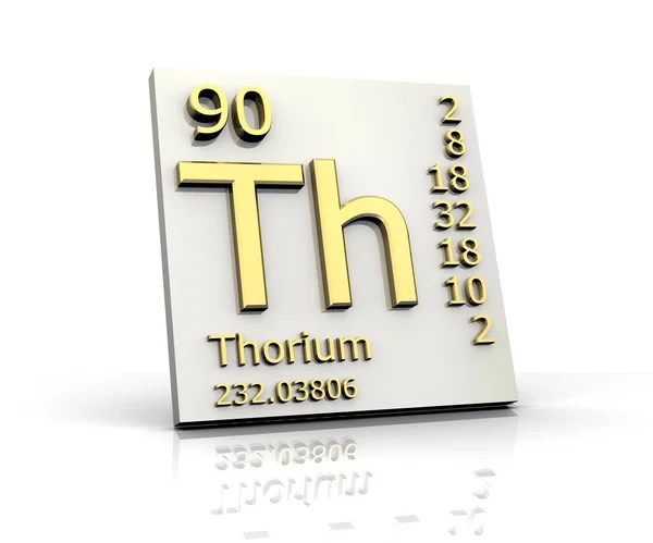 Thorium formulier periodieke tabel van elementen — Stockfoto