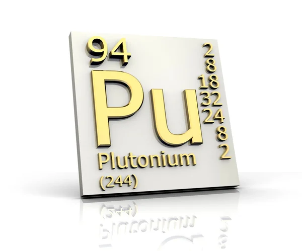 Plutonium bildet Periodensystem der Elemente — Stockfoto