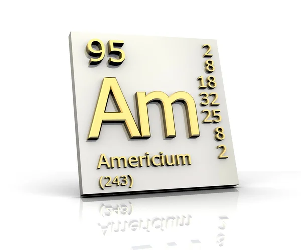 Forma americium Tavola periodica degli elementi — Foto Stock