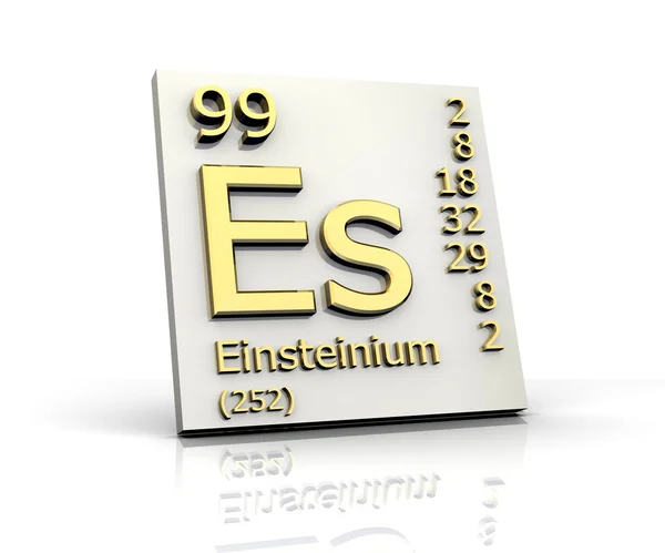 Tabela Periódica de Elementos do Einsteínio — Fotografia de Stock
