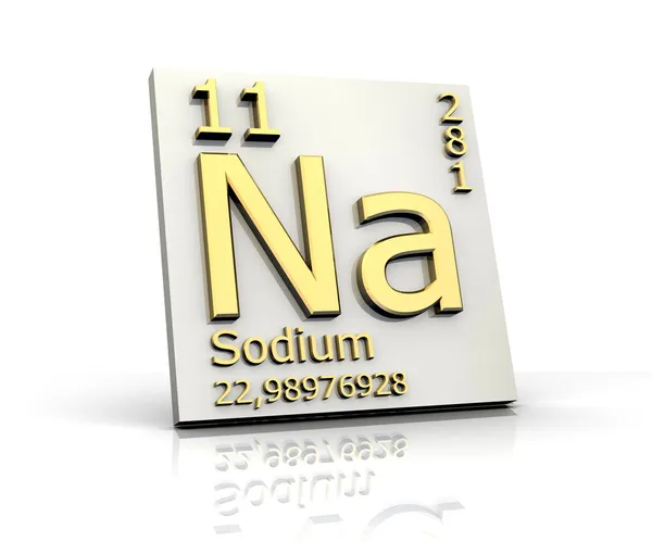 Natrium form periodiska element — Stock fotografie