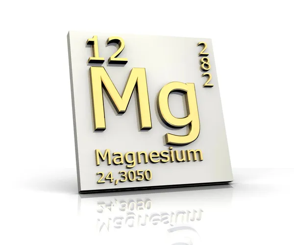 Forma de magnésio Tabela periódica dos elementos — Fotografia de Stock