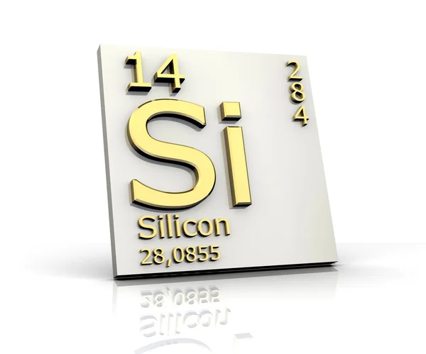 Forma de silicio Tabla periódica de elementos —  Fotos de Stock