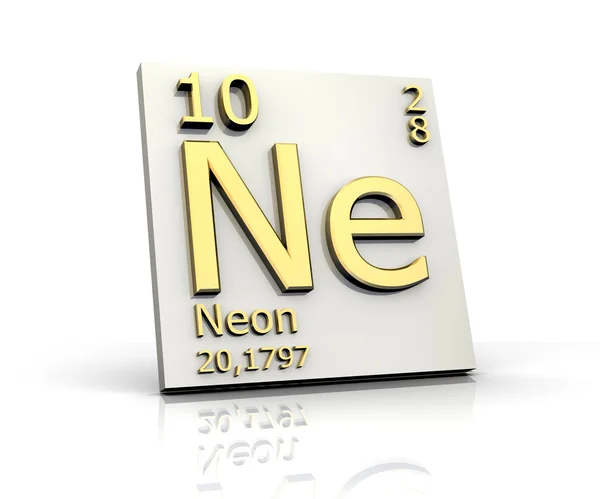 Neon formulier periodieke tabel van elementen — Stockfoto