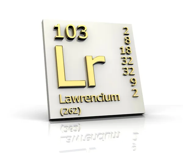 Lawrencium Tabla periódica de elementos — Foto de Stock