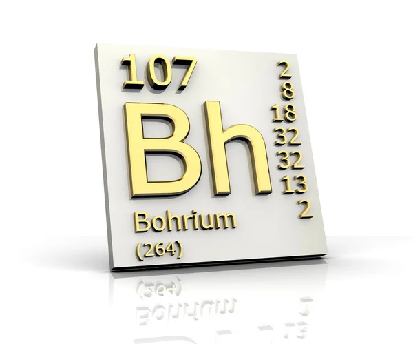 Bohrium 元素周期表 — 图库照片