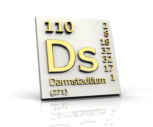 Darmstadtium Periodická tabulka prvků — Stock fotografie