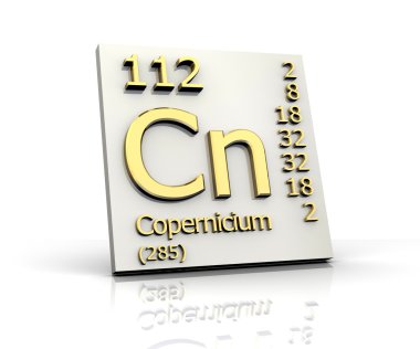 Copernicium Periodic Table of Elements clipart