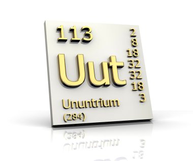 Ununtrium Periodic Table of Elements clipart