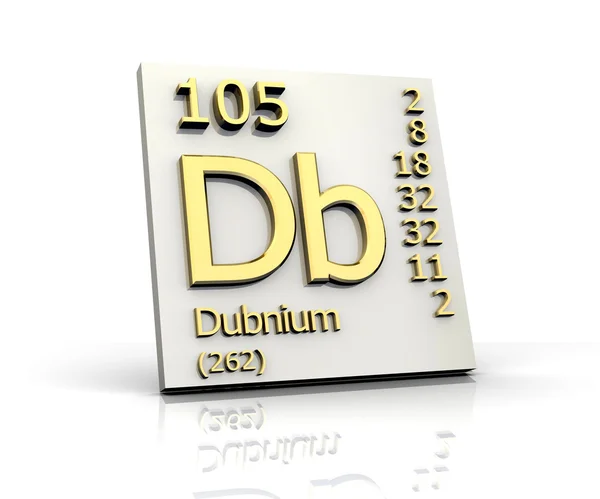 Dubnium 元素周期表 — 图库照片