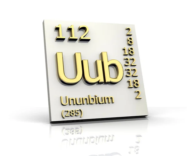Ununbium 요소의 주기율표 — 스톡 사진