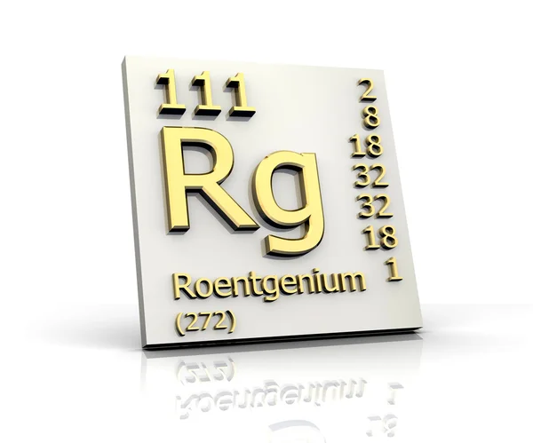 Roentgenium 元素周期表 — 图库照片